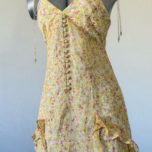 1. State Floral Button-Front Maxi Dress